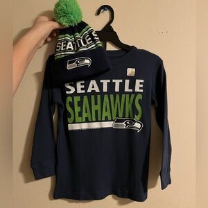 SOLD Seattle Seahawks Boys Tee & Beanie